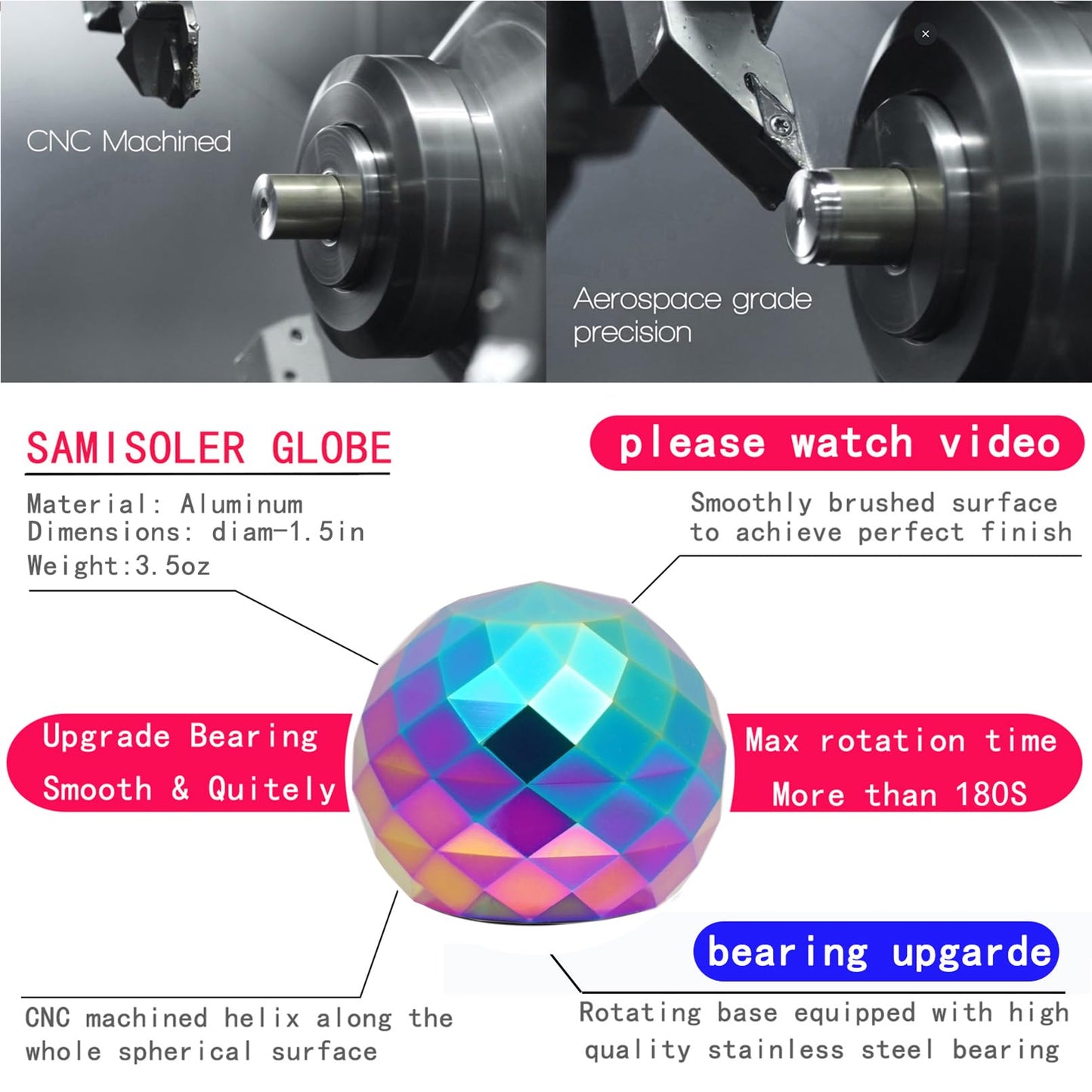 Samisoler Desk Fidget Kinetic Toy — Optical Illusion Spin for Focus, Relaxation, and Office Fun