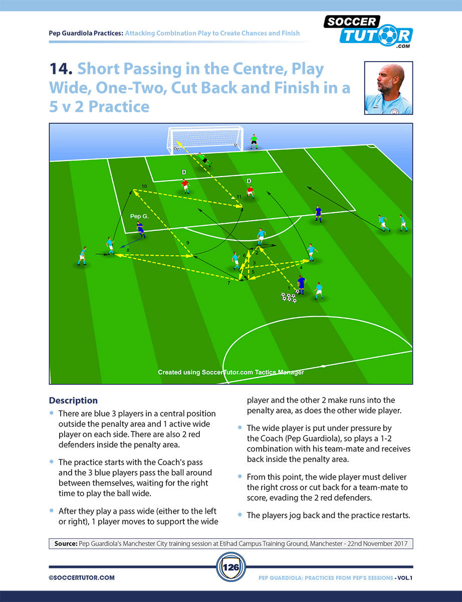 Pep Guardiola - 88 Attacking Combinations and Positional Patterns of Play Direct from Pep's Training Sessions