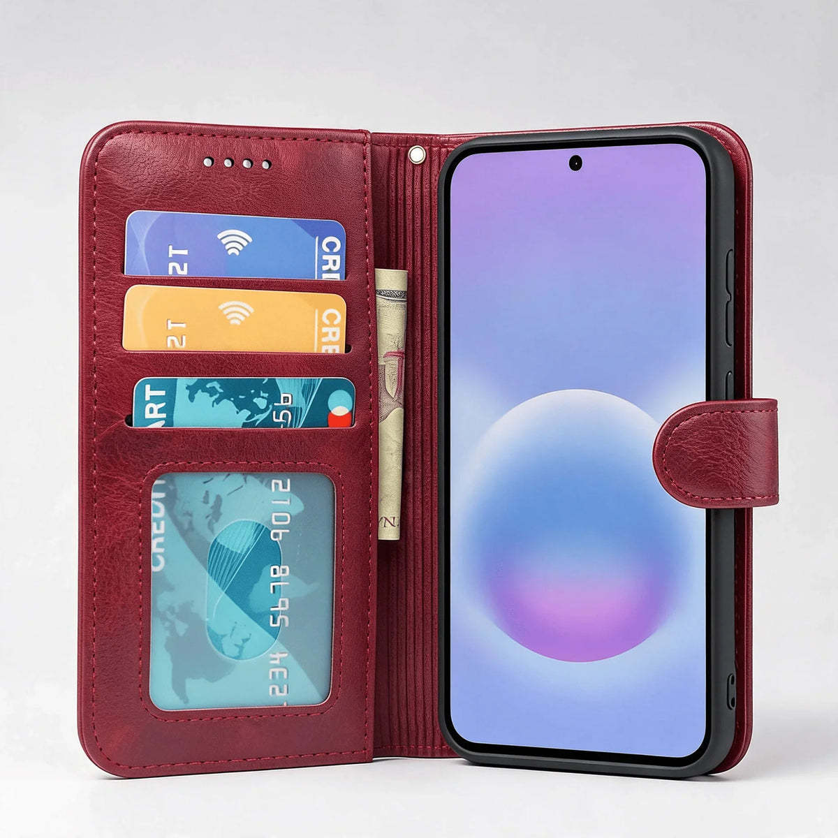 Samsung Galaxy A37 Book Flip Case Leather Wallet