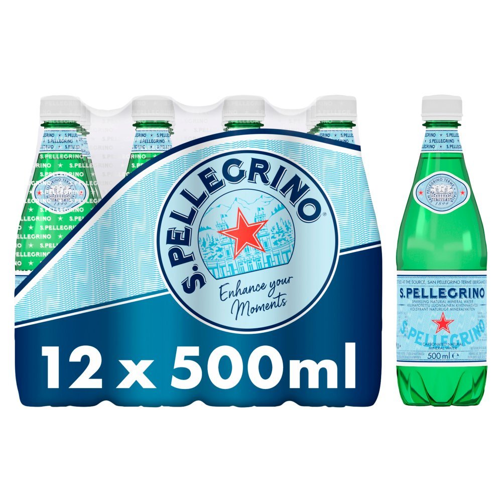 San Pellegrino Sparkling Natural Mineral Water 500ml (Case of 12)