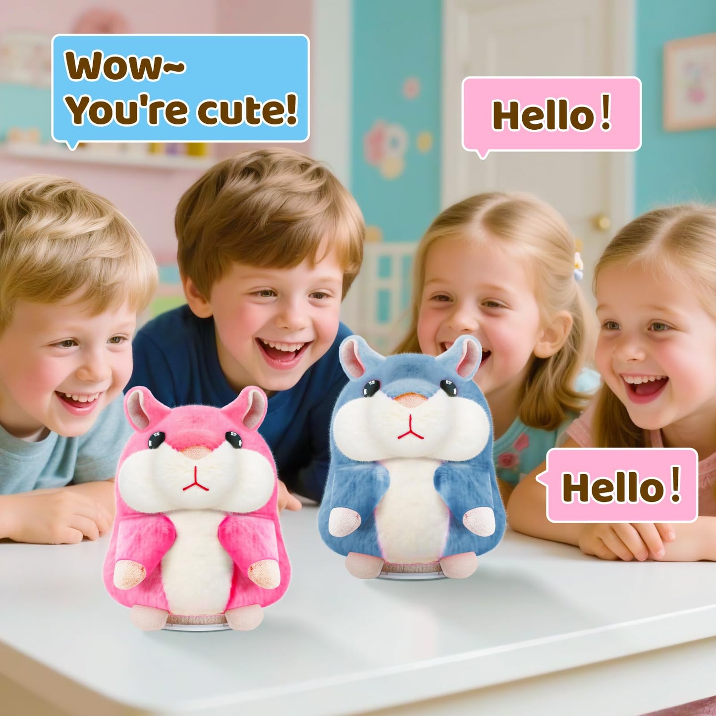 SANJOIN Talking Hamster Toy for Kids 2-4 — Repeats What You Say | CPC Certified
