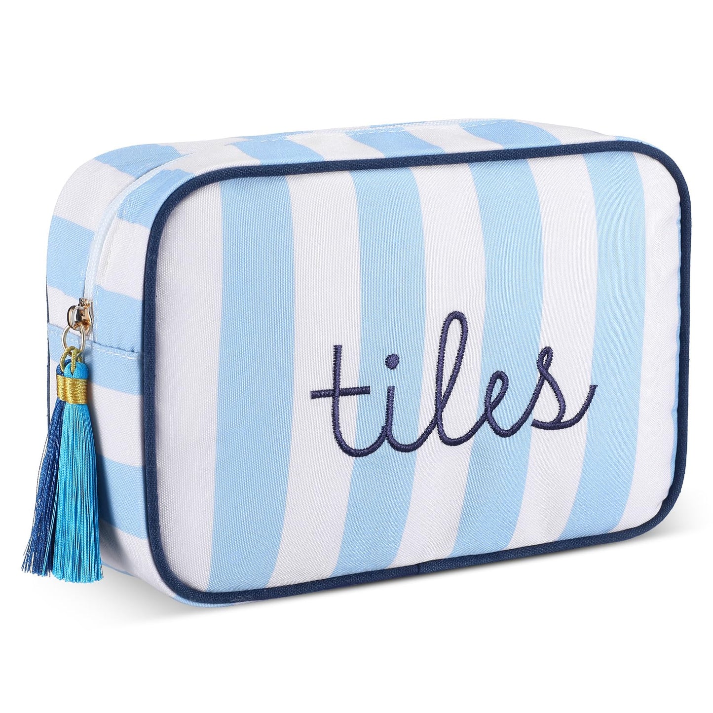 Sanwuta Mahjong Tile Bag with Zipper – 8.46 x 5.51 x 3.54 in, Blue, Classic