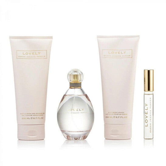 Sarah Jessica Parker Lovely Gift Set 100ml EDP + 200ml Shower Gel + 200ml Body Lotion + 15ml EDP Women's Fragrance