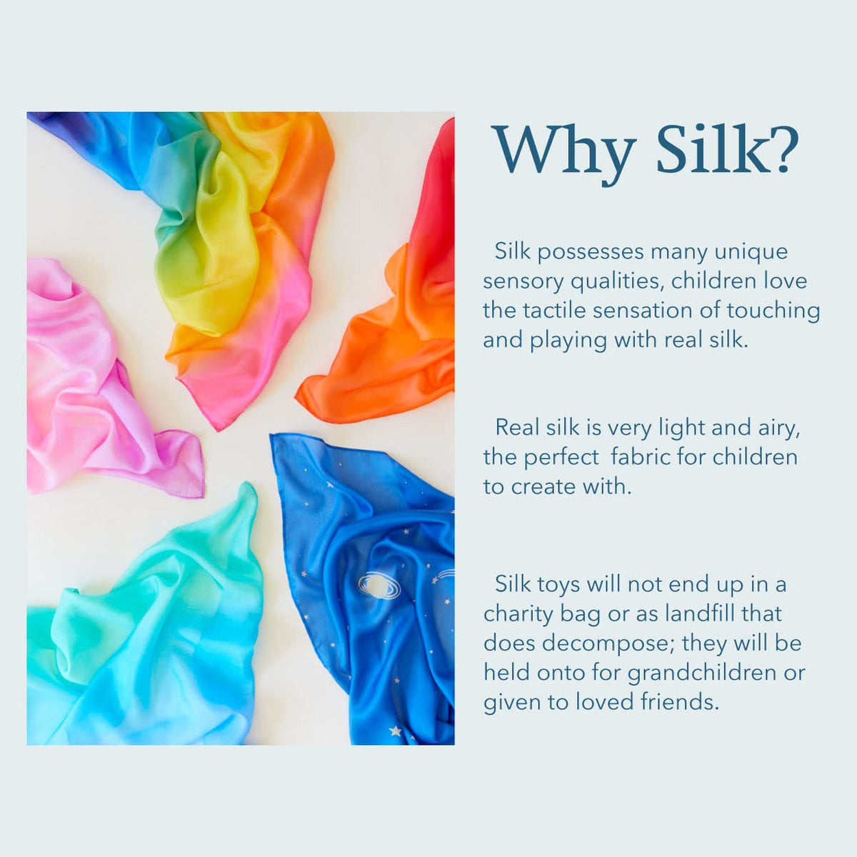 Sarah's Silks Enchanted Mini Playsilks – Rainbow Open-Ended Play