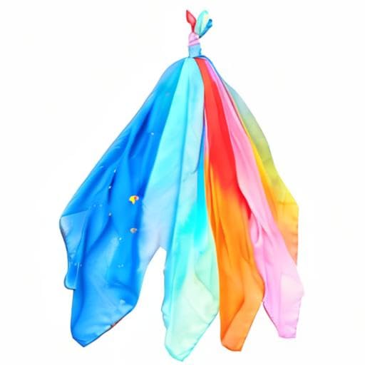 Sarah's Silks - Set of 5 Enchanted Mini Playsilks, 21 inch Silk Squares for Dance and Pretend Play