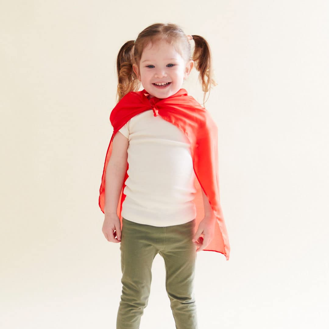 Sarah's Silks Mini Playsilks in Red | Solid Color Playsilks for Open-Ended Play