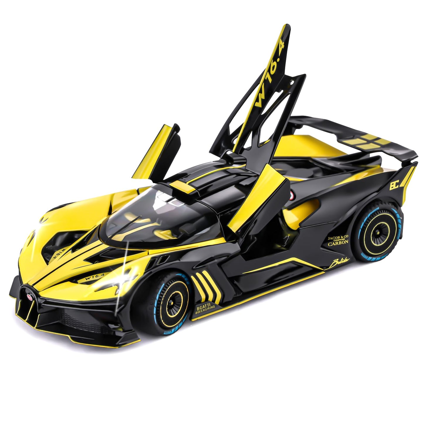 SASBSC Toy Car Model 1:24 Bolide Alloy Diecast | Lights, Pull-Back Action