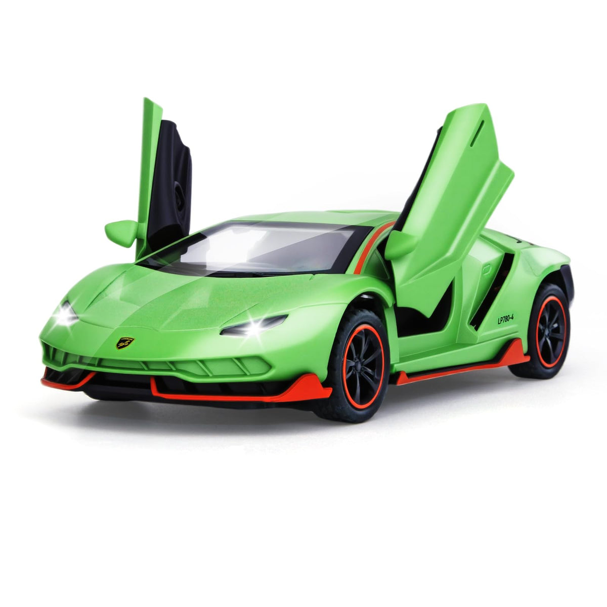 SASBSC Lamb SVJ Diecast Toy Car 1/36 – Lights, Sound & Pull-Back, Green