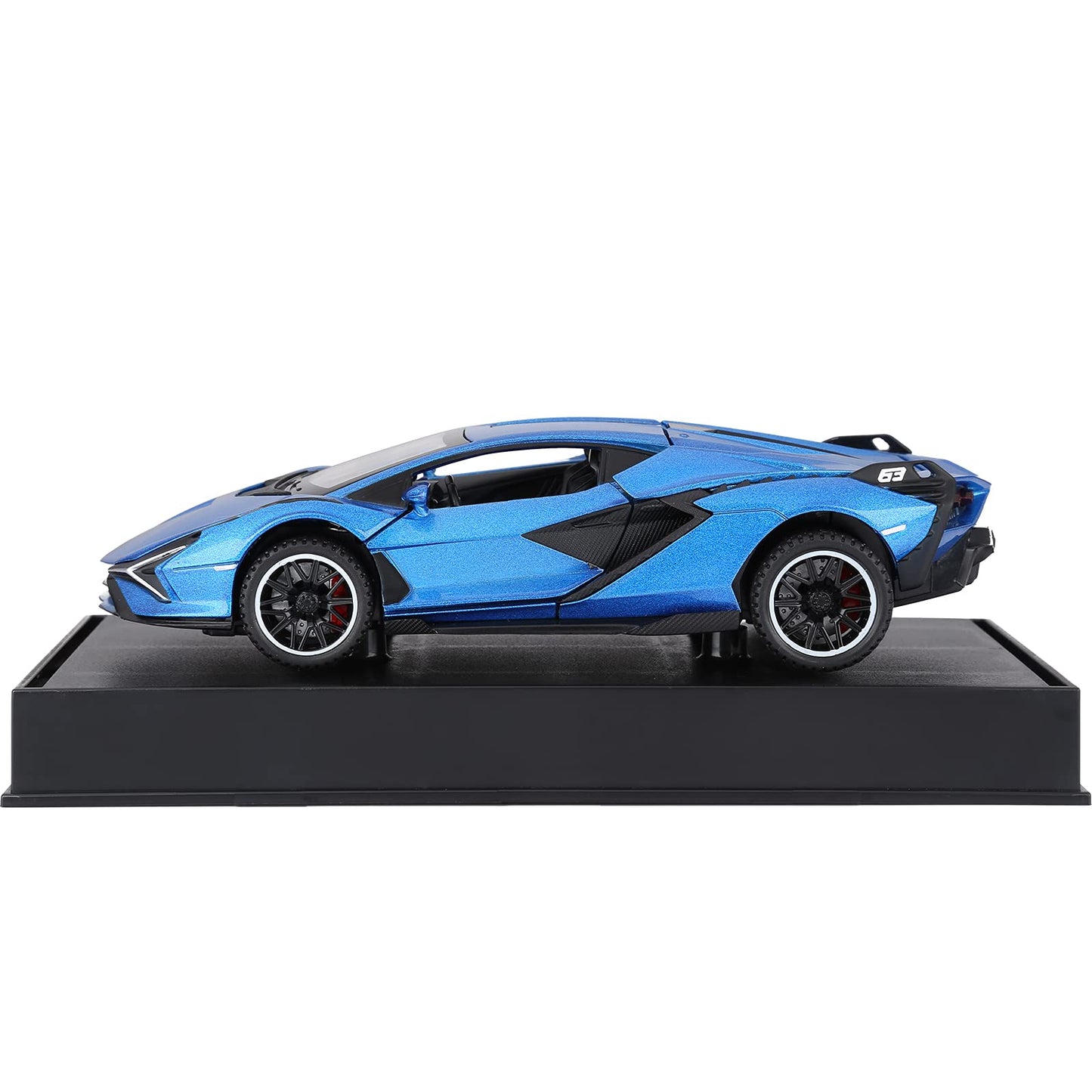 SASBSC Lamb Toy Cars Sian Diecast – Light & Sound Pull-Back (Blue) 1/32