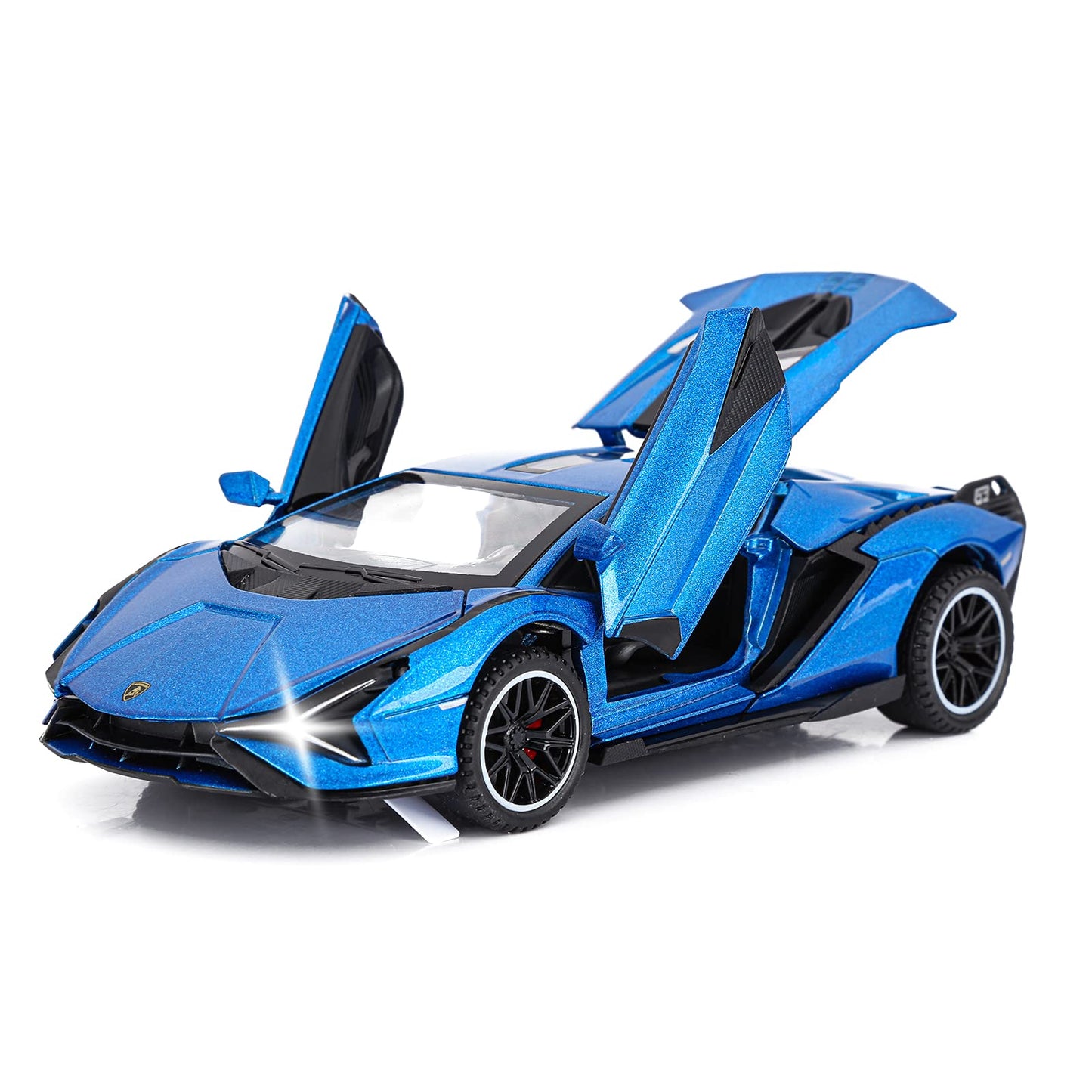 SASBSC Lamb Toy Cars Sian Diecast – Light & Sound Pull-Back (Blue) 1/32