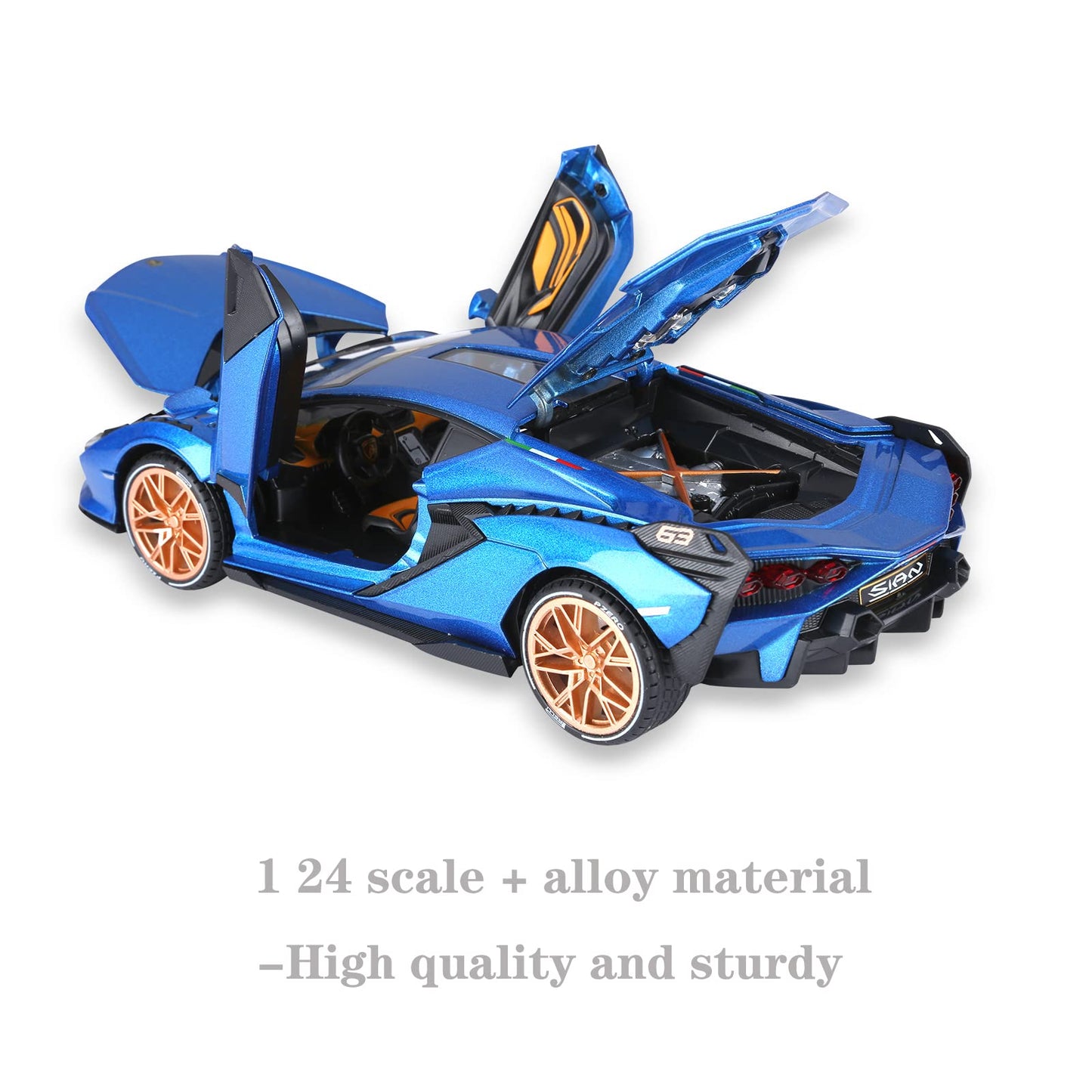 SASBSC Lamb Toy Cars Sian FP37 1:24 Diecast with Lights & Pull-Back