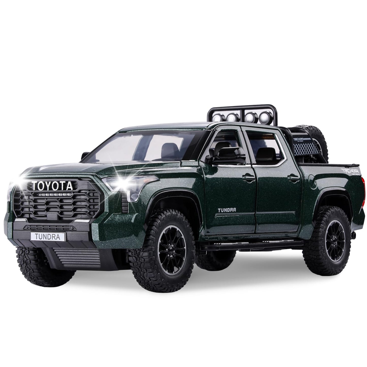 SASBSC Tundra Truck Toy for Boys 3-7 – Diecast Off-Road Pickup with Light & Sound Pull-Back (Green)