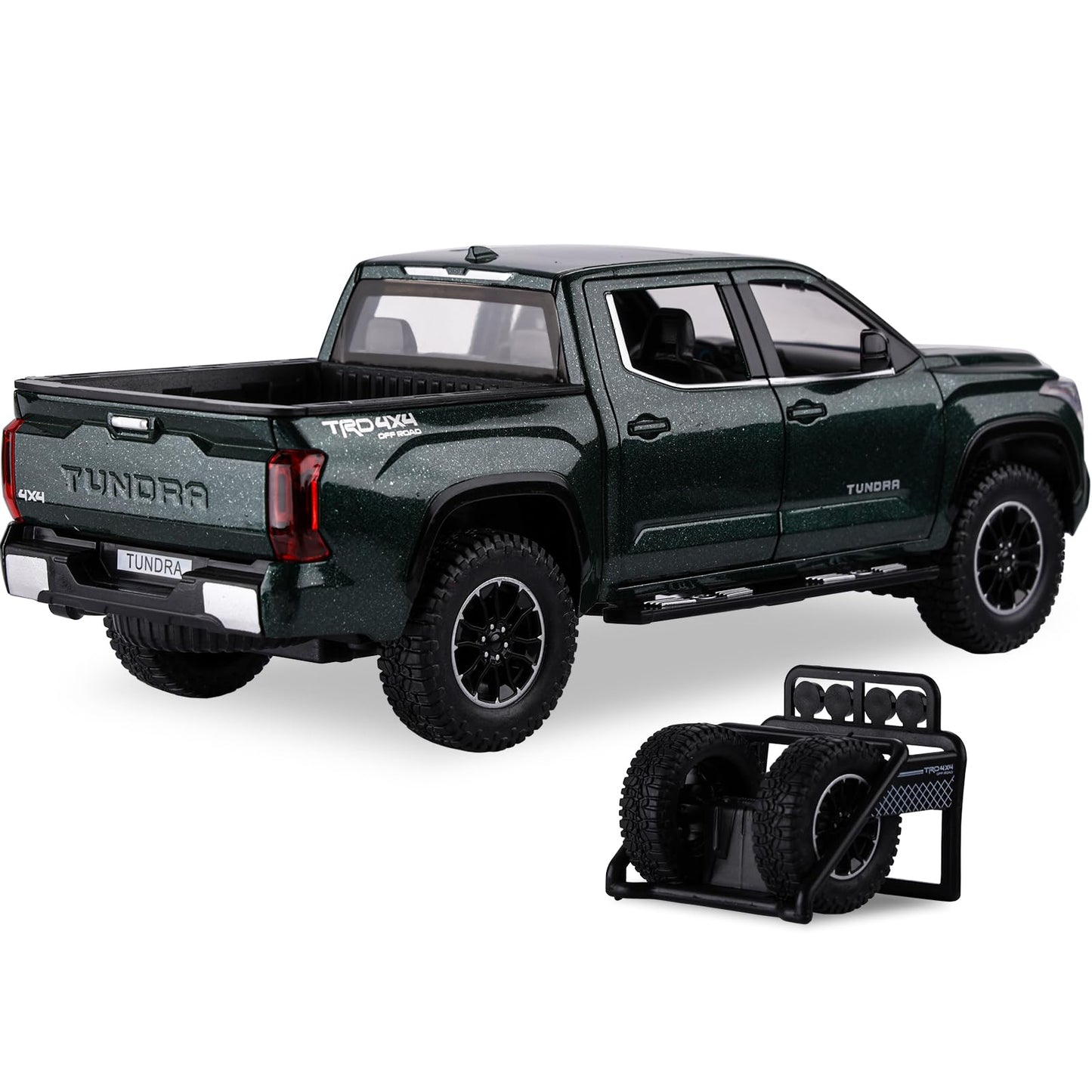 SASBSC Tundra Truck Toy for Boys 3-7 – Diecast Off-Road Pickup with Light & Sound Pull-Back (Green)