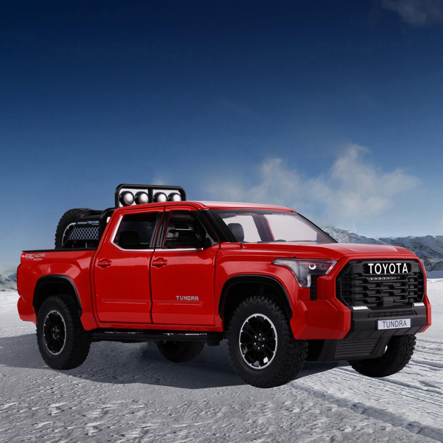 SASBSC Tundra Truck Toys for Kids 3-7 | Diecast Pull-Back Pickup with Lights