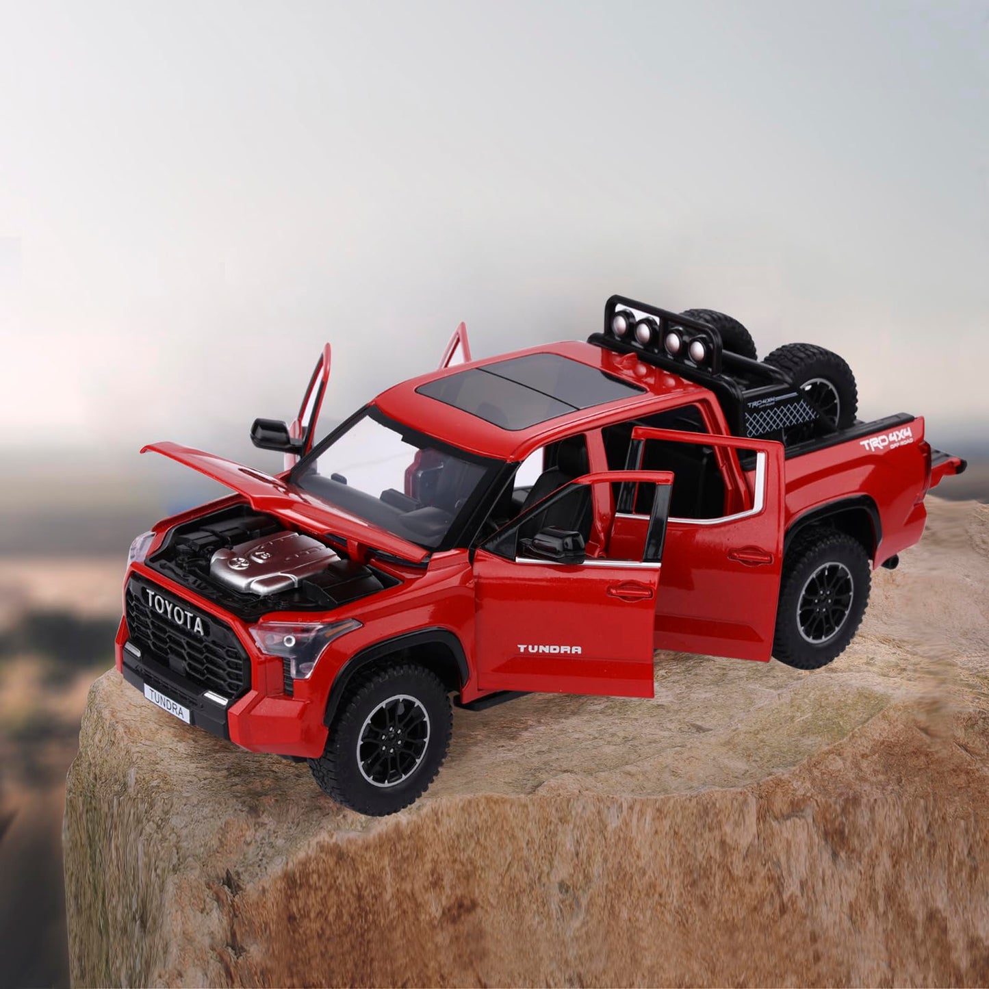 SASBSC Tundra Truck Toys for Kids 3-7 | Diecast Pull-Back Pickup with Lights