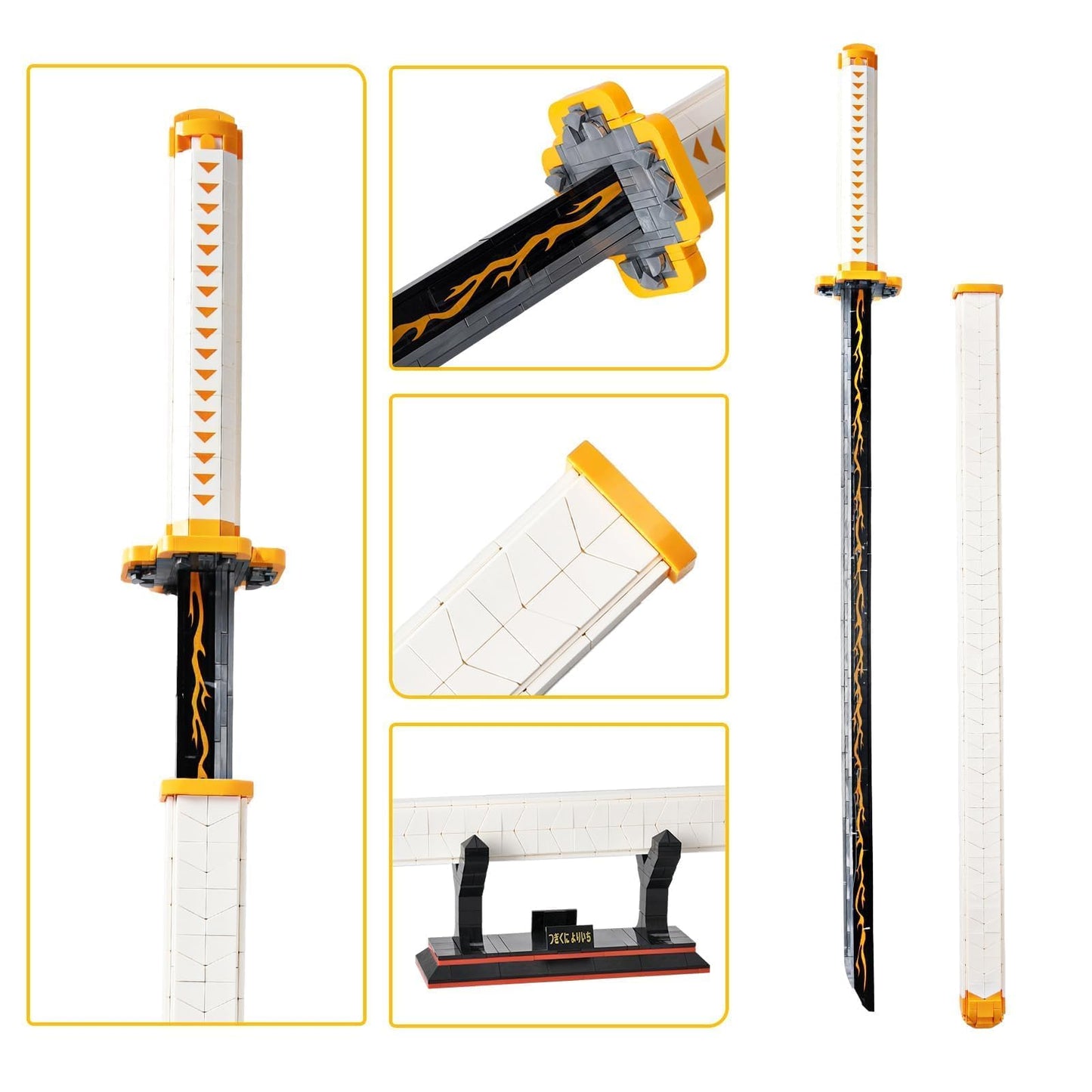 SATHIBI Zenitsu Demon Sword Building Set – 956 PCS, 39-Inch Model Kit