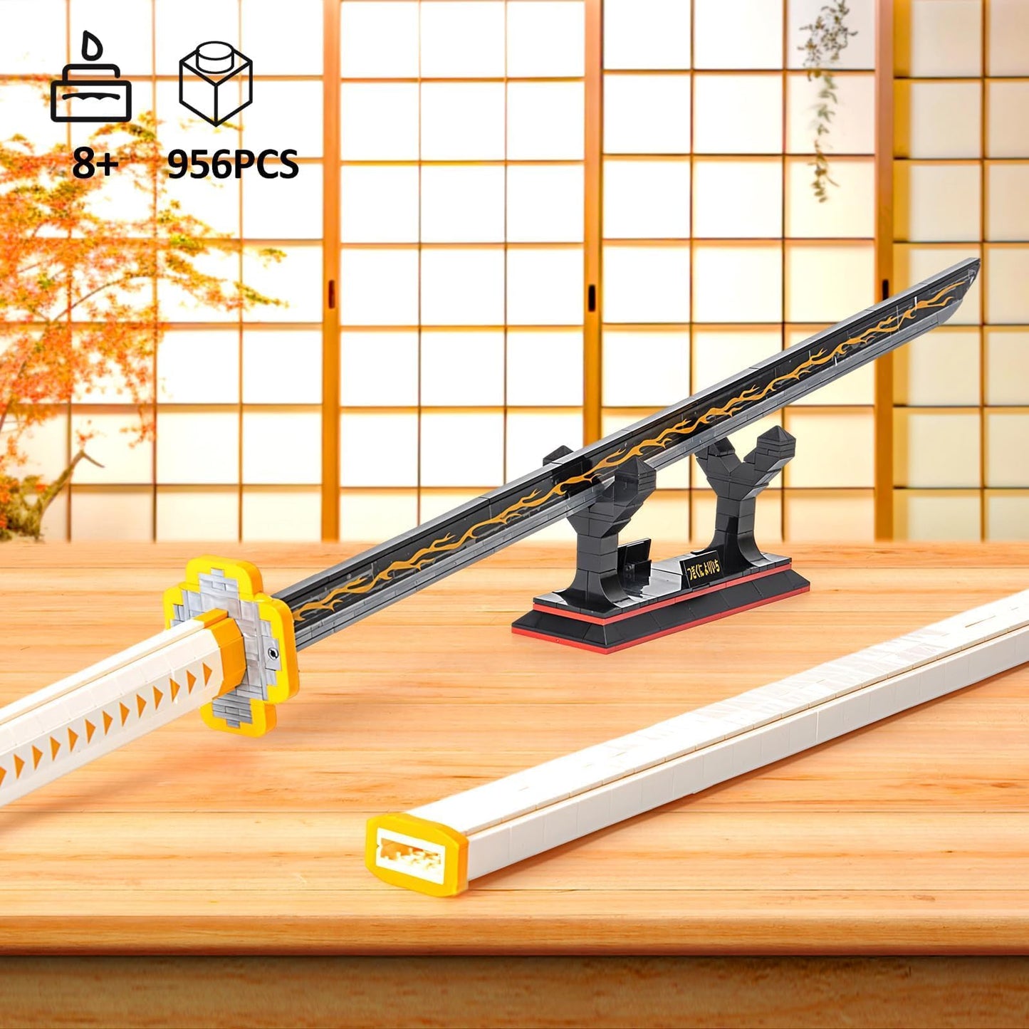 SATHIBI Zenitsu Demon Sword Building Set – 956 PCS, 39-Inch Model Kit