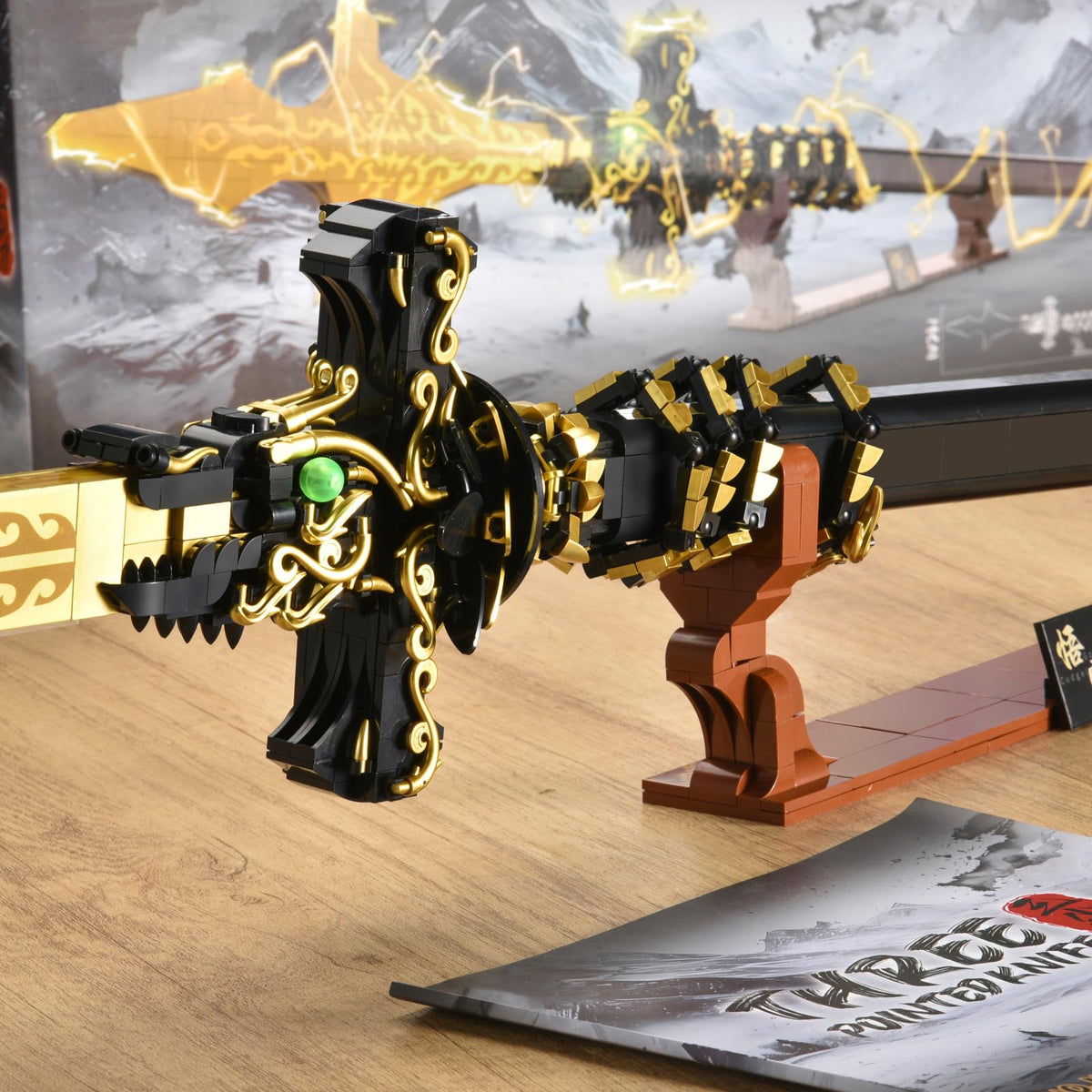 SATHIBI Demon Swords Building Set for Adults — 904 Pieces, 46-Inch Blade