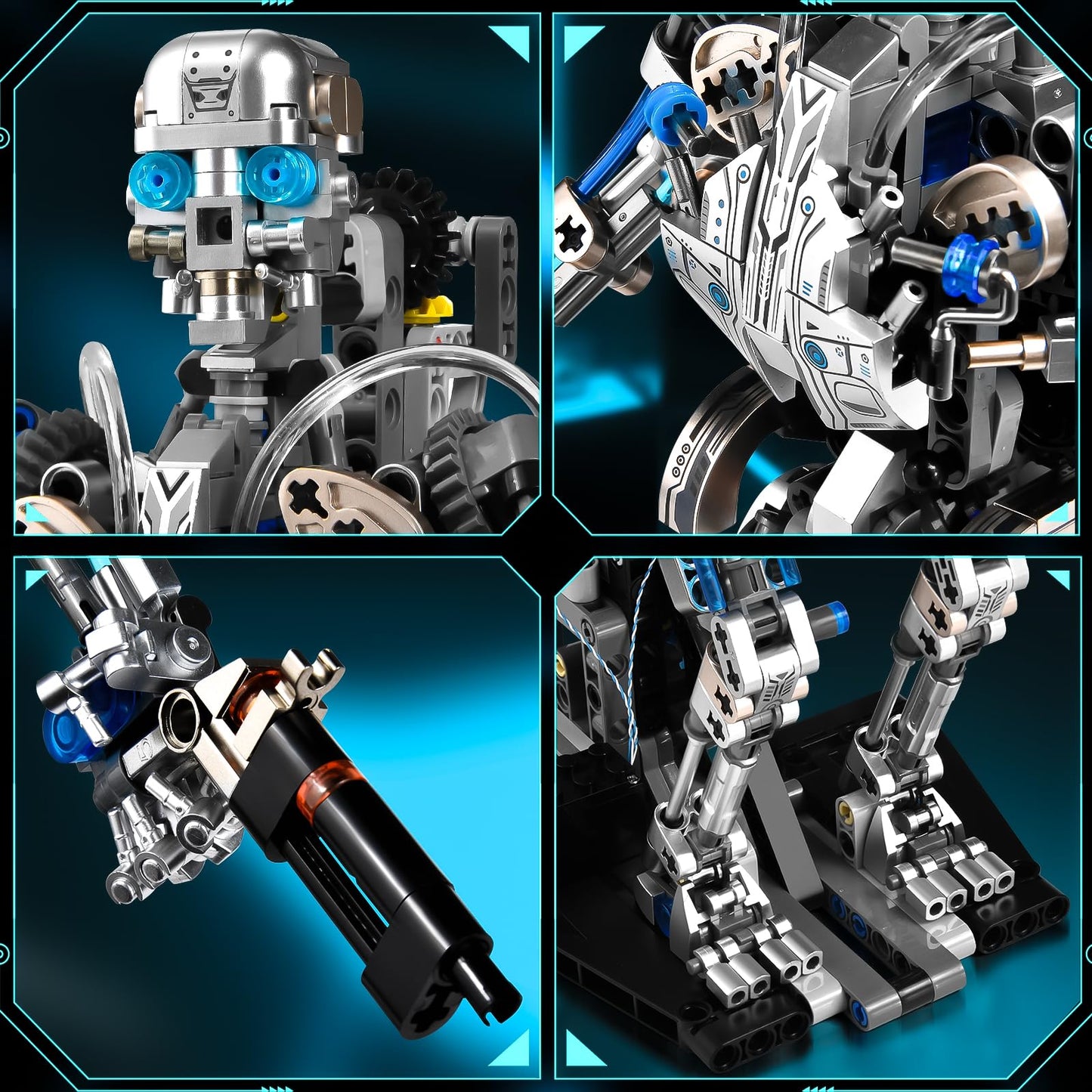 SATHIBI Mechanical Halloween Skull Robot Building Kit for Adults – Gothic Display & Collectible