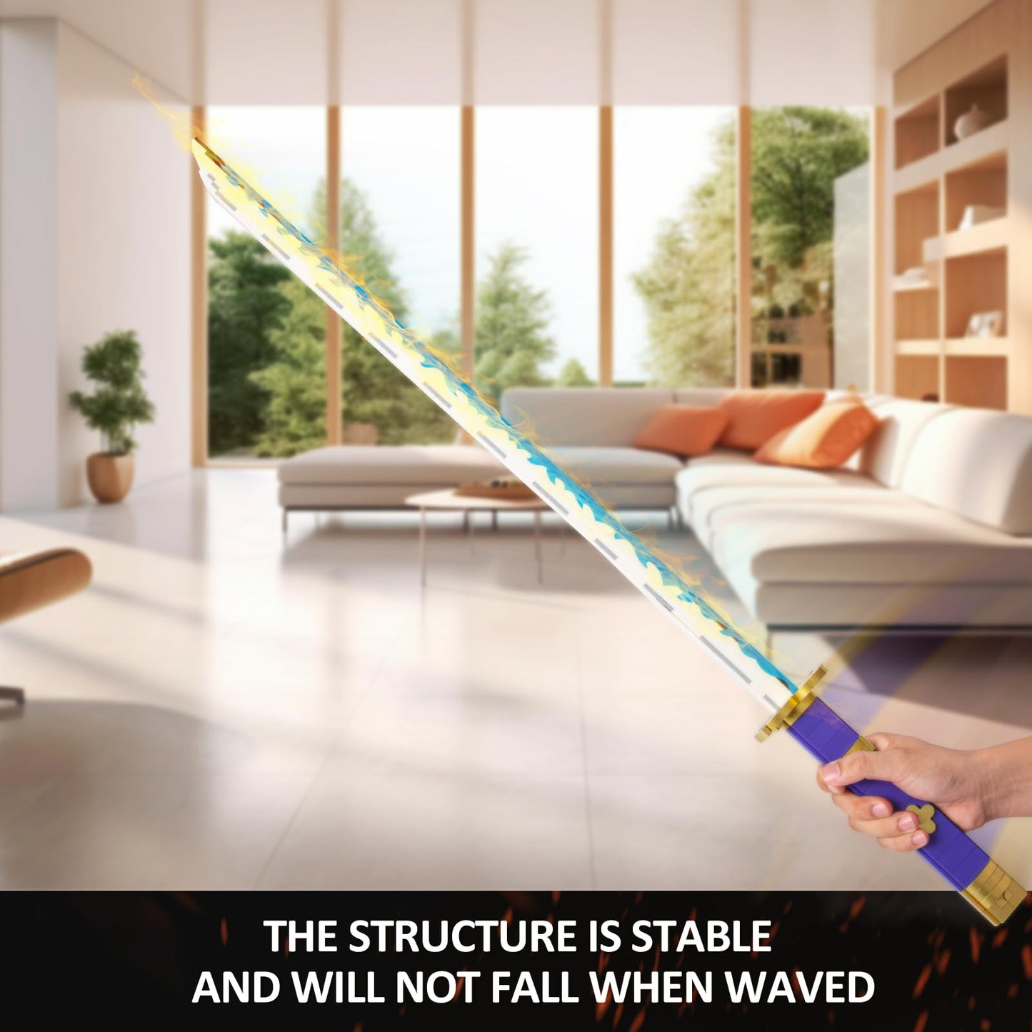 SATHIBI Yamato Sword Building Set – 936-Piece Anime Cosplay Kit with Scabbard & Stand