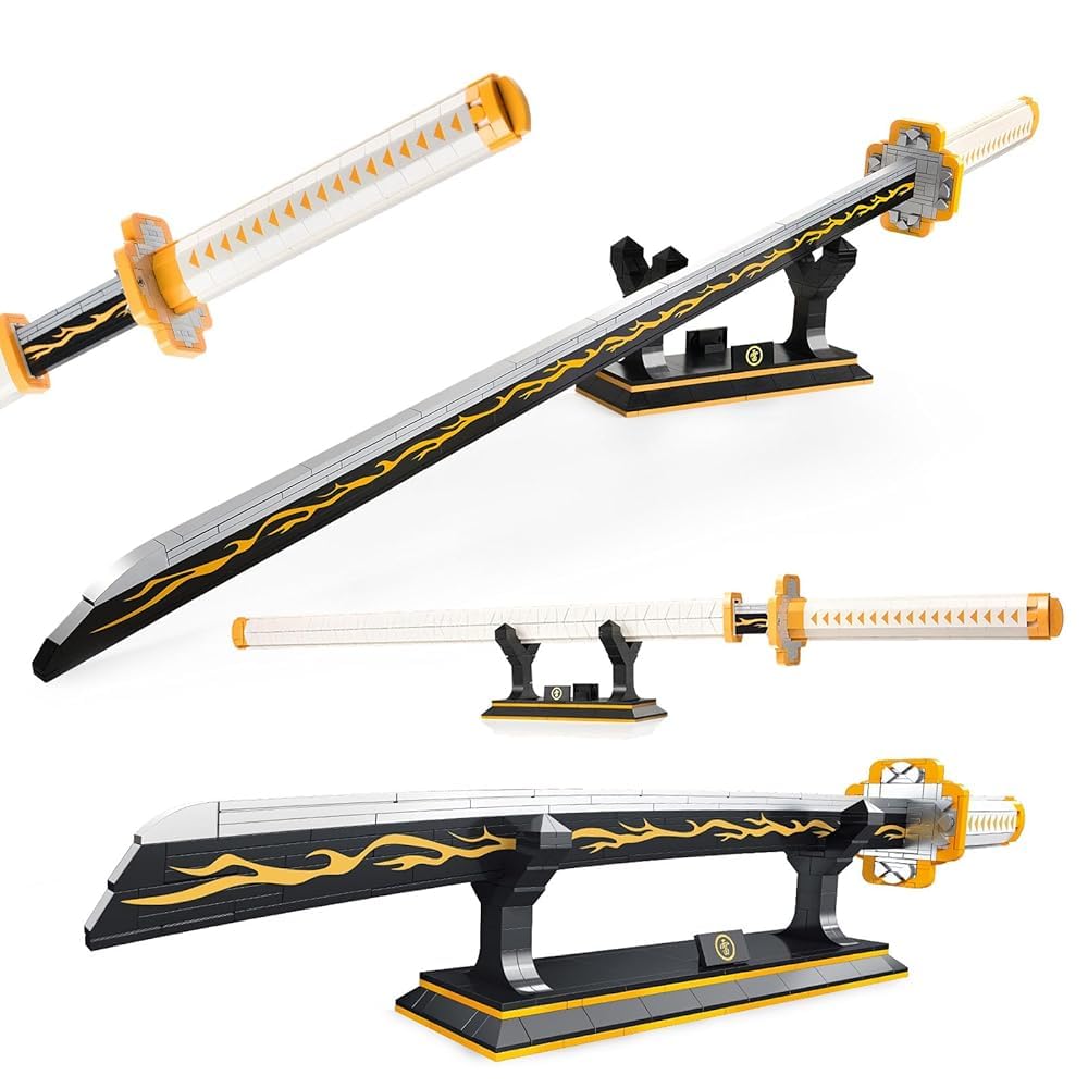 SATHIBI Zenitsu Demon Sword Building Set – 956 PCS, 39-Inch Model Kit