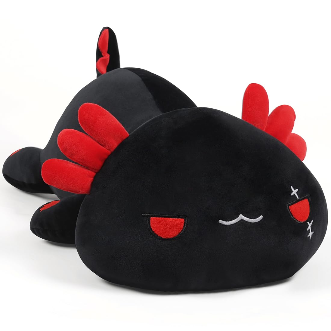 Sausudols Black Axolotl Plush – 12-Inch Soft Axolotl Stuffed Animal for Kids