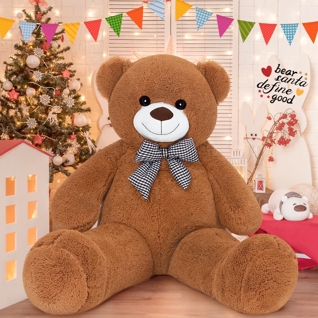 Sausudols Giant Teddy Bear 47 Inches – 4 ft Plush, Safe Hypoallergenic Gift