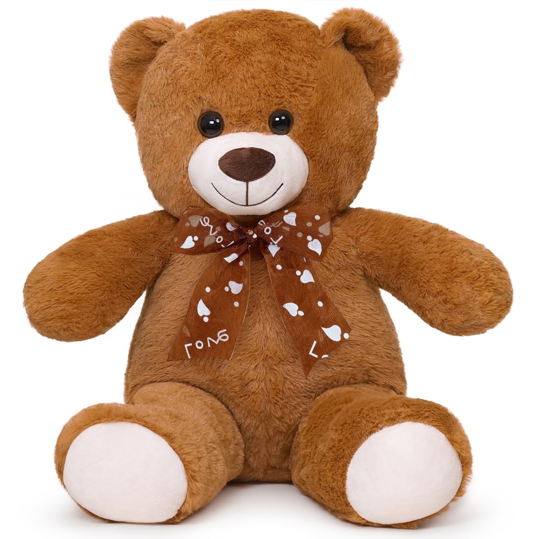 Sausudols 16" Teddy Bear Plush – Dark Brown | Cozy Gift for Valentine, Christmas, or Birthday