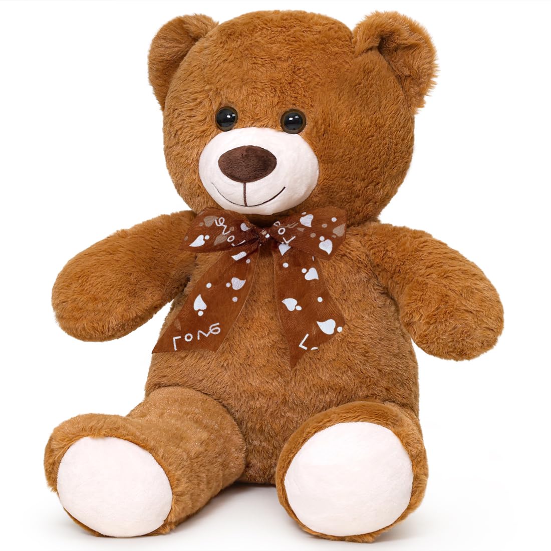 Sausudols 16" Teddy Bear Plush – Dark Brown | Cozy Gift for Valentine, Christmas, or Birthday