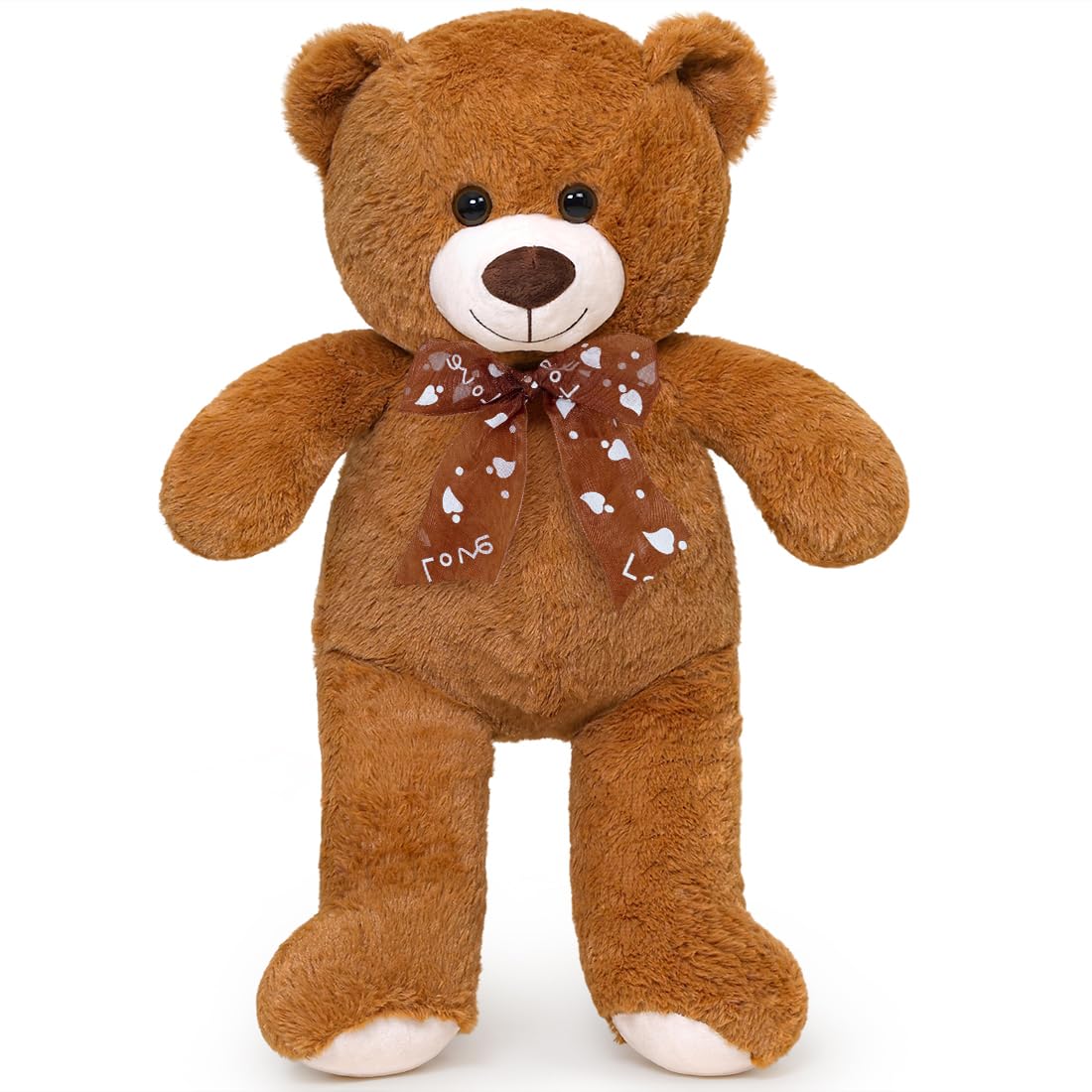 Sausudols 16" Teddy Bear Plush – Dark Brown | Cozy Gift for Valentine, Christmas, or Birthday