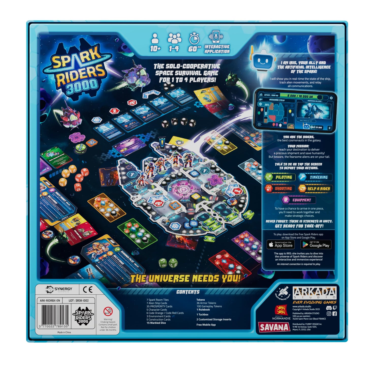 SAVANA Spark Riders 3000 Rider Edition – Sci-Fi Survival Board Game for 1–4 Players