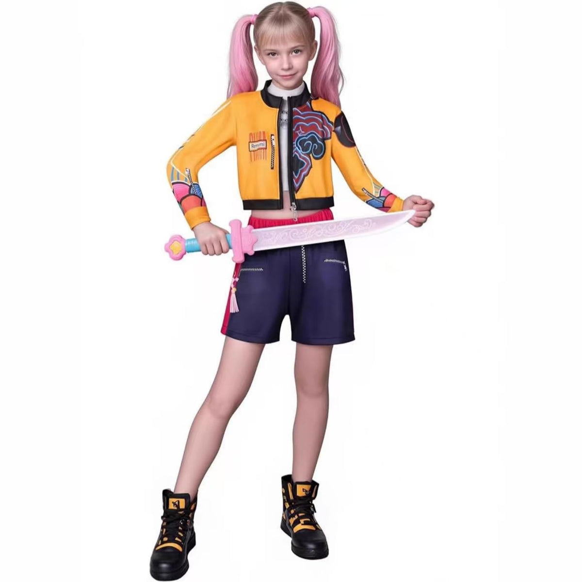 SAVITO Pop Idol Cosplay Costume – Jacket, Vest & Skirt Set for Girls 3-12