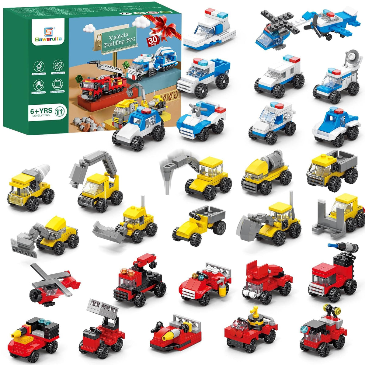 Sawaruita 30Pack Mini Cars – Valentine’s Day Party Favors & Classroom Prizes