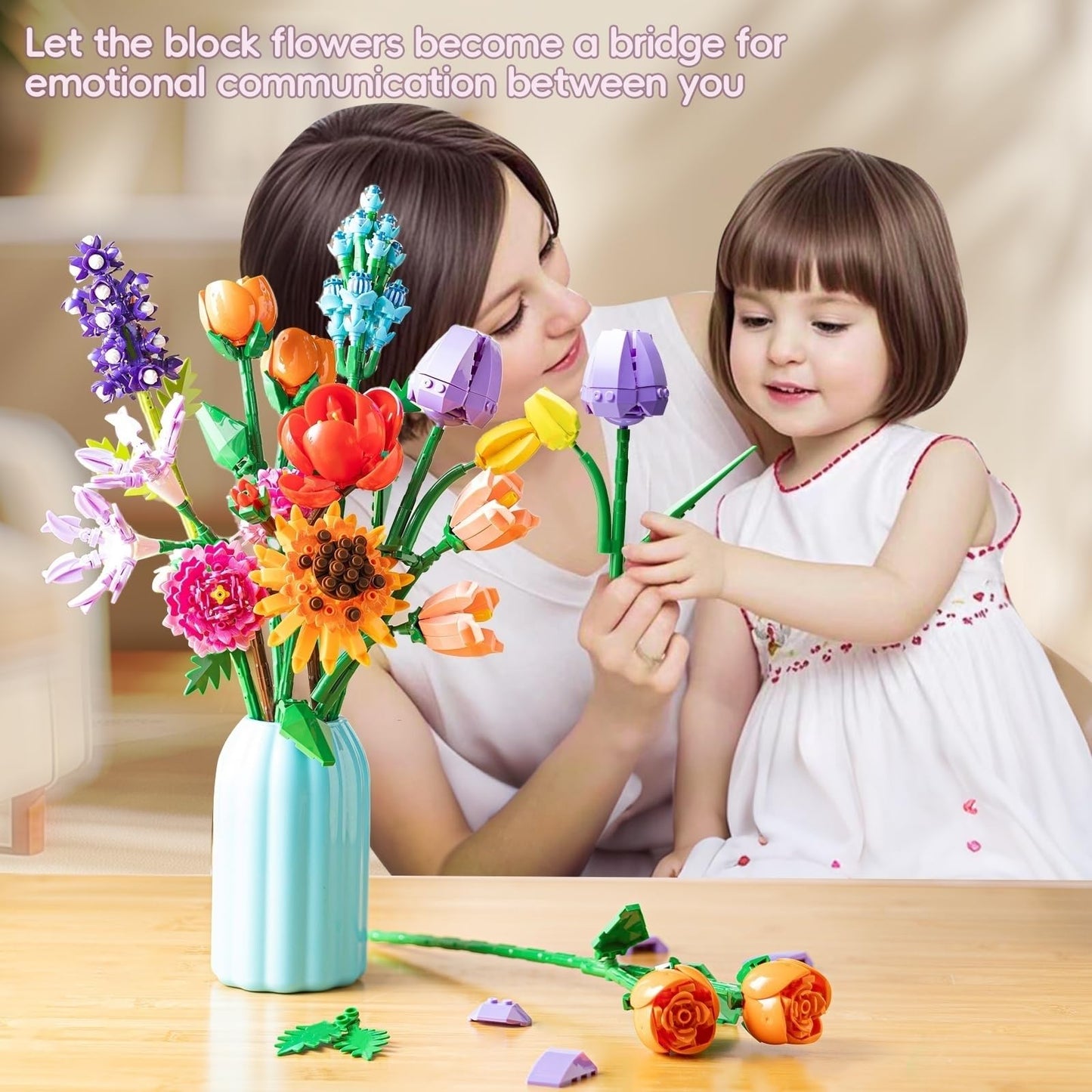 Sawaruita Flowers Bouquet Building Block Sets – Wildflower Botanical Collection