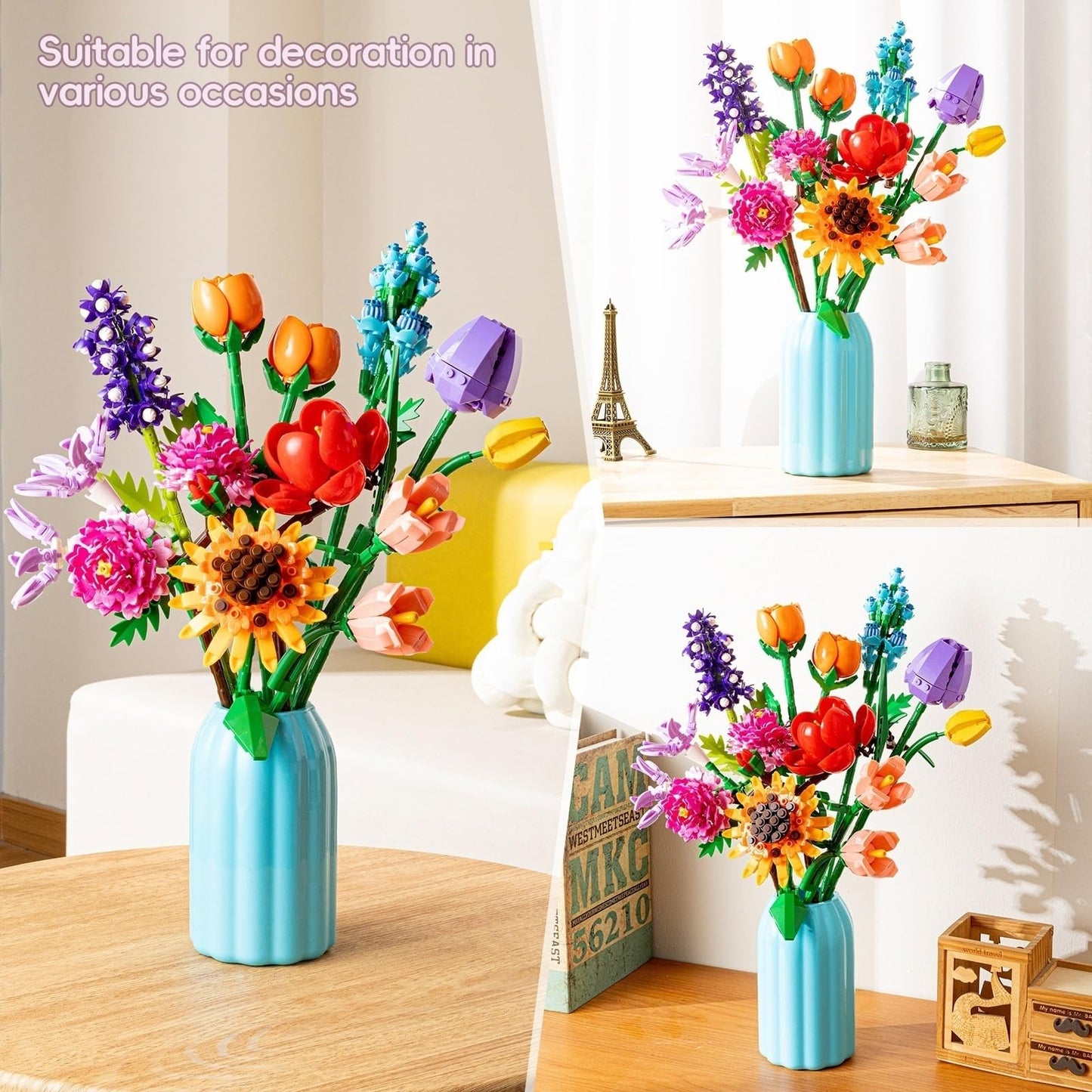 Sawaruita Flowers Bouquet Building Block Sets – Wildflower Botanical Collection