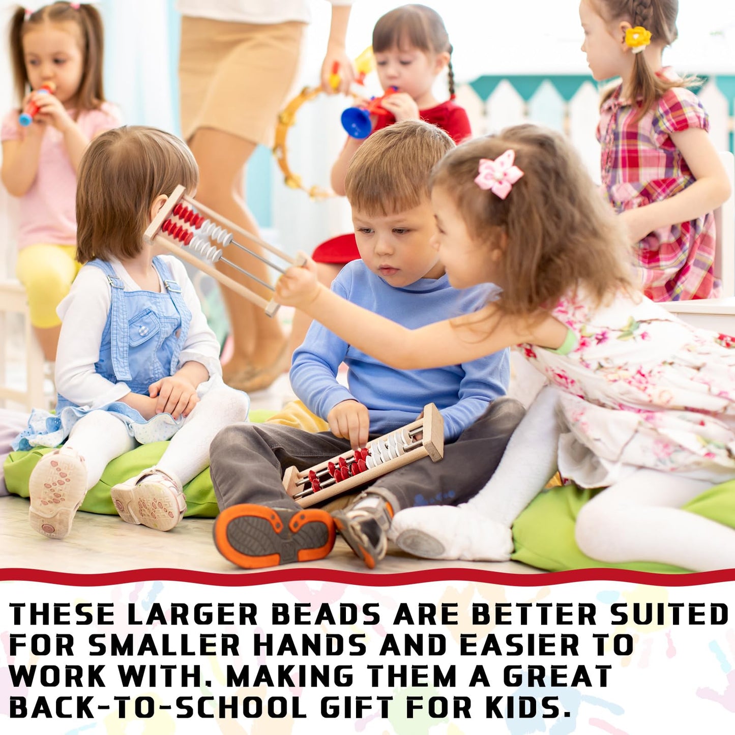 Saysurey 12 Pcs Mini 20-Bead Wooden Rekenrek Abacus | Kids Math Counters & Learning Toy
