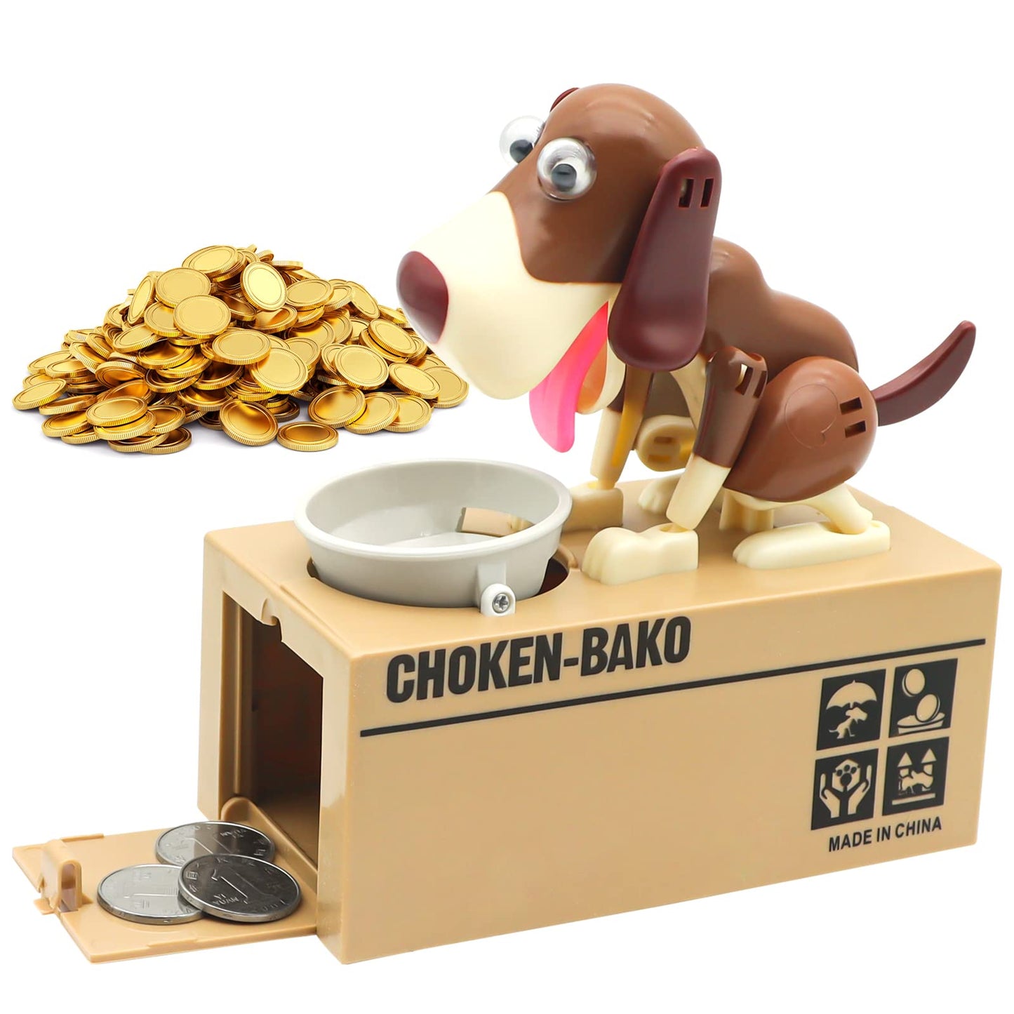 SAYTAY Hungry Puppy Coin Bank – Cute Dog Piggy Bank for Kids