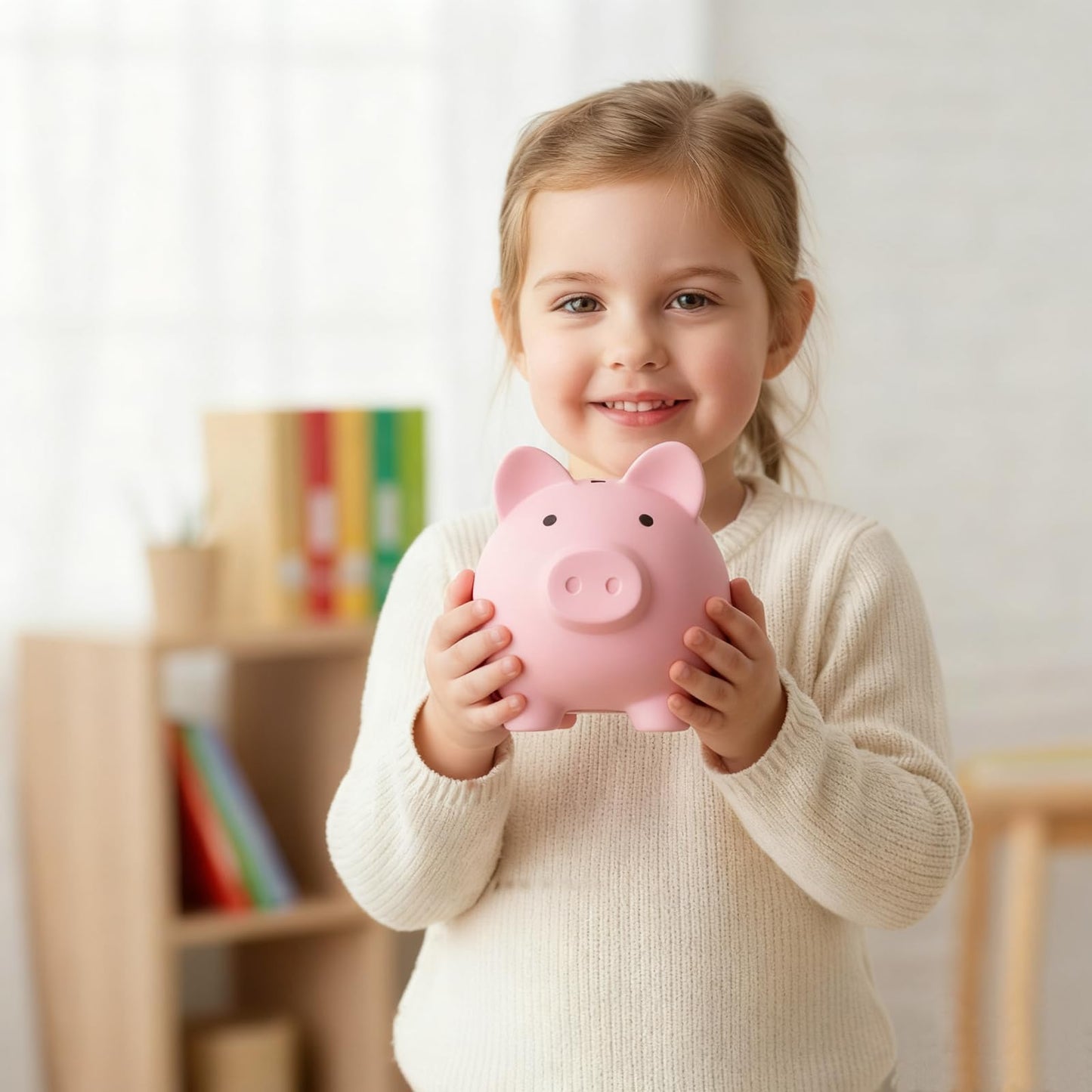 Sbrvaniy Piggy Bank for Kids — Unbreakable Plastic Money Bank (S/M/L)