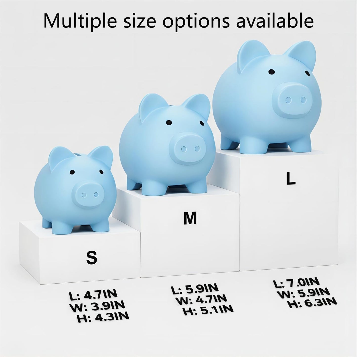 Sbrvaniy Piggy Bank – Unbreakable Plastic Coin Bank for Kids (S/M/L)