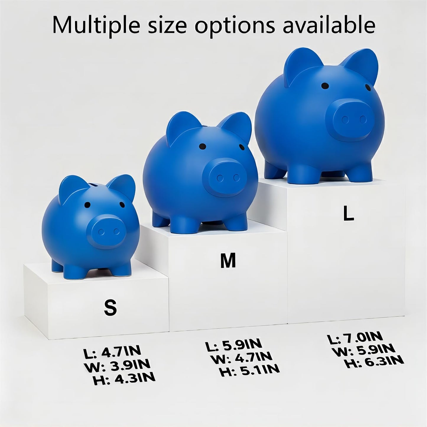 Sbrvaniy Piggy Bank – Unbreakable Plastic Money Bank for Kids (S/M/L)
