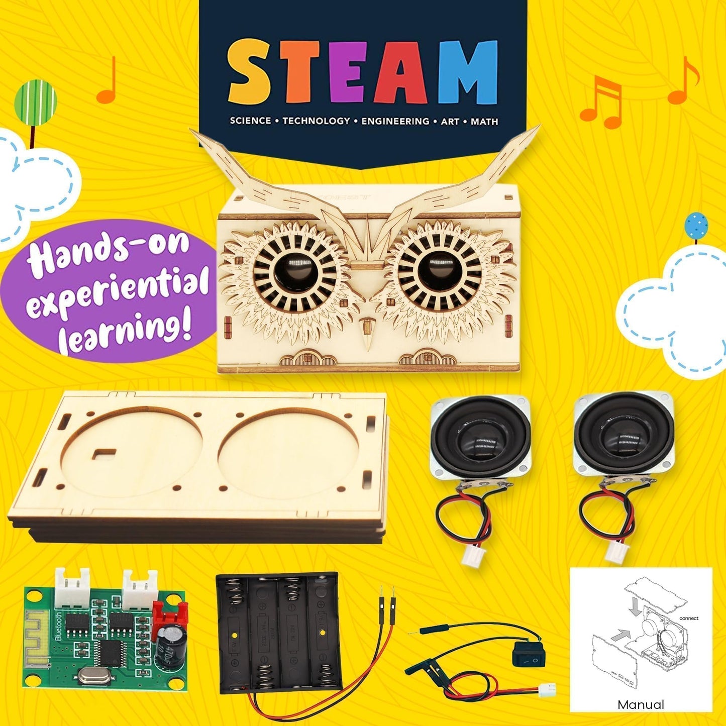 SCAEMO Owl Bluetooth Speaker Kit – Hands-on STEM Project for Kids 8–14