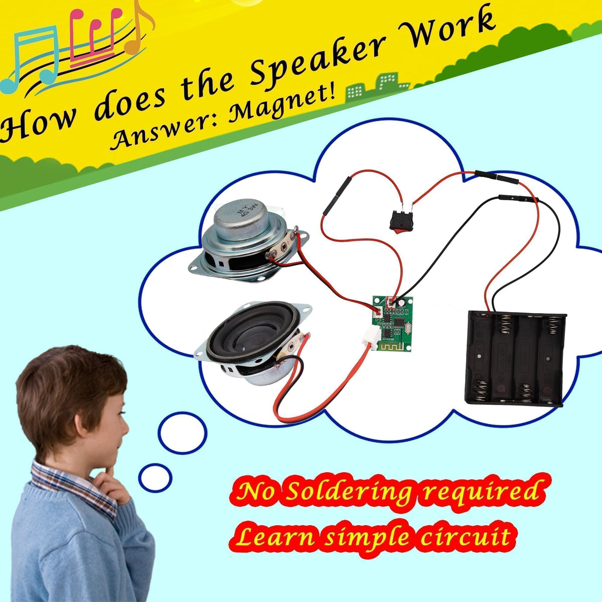 SCAEMO Owl Bluetooth Speaker Kit – Hands-on STEM Project for Kids 8–14