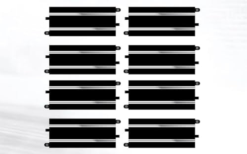 Scalextric Extension Pack 5 1:32 Scale – 8 Standard Straights (C8554), White