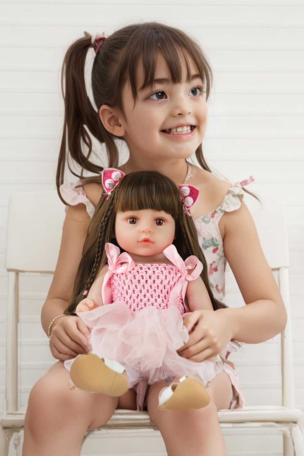 SCOM Lifelike Reborn Doll Girl – 18-Inch Realistic Baby Doll with Gift Set for Ages 3+