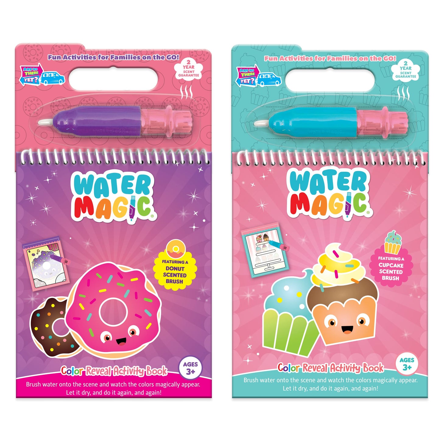 Scent Masters Water Magic 2-Pack: Cupcake & Donut Reusable Water Reveal Pads