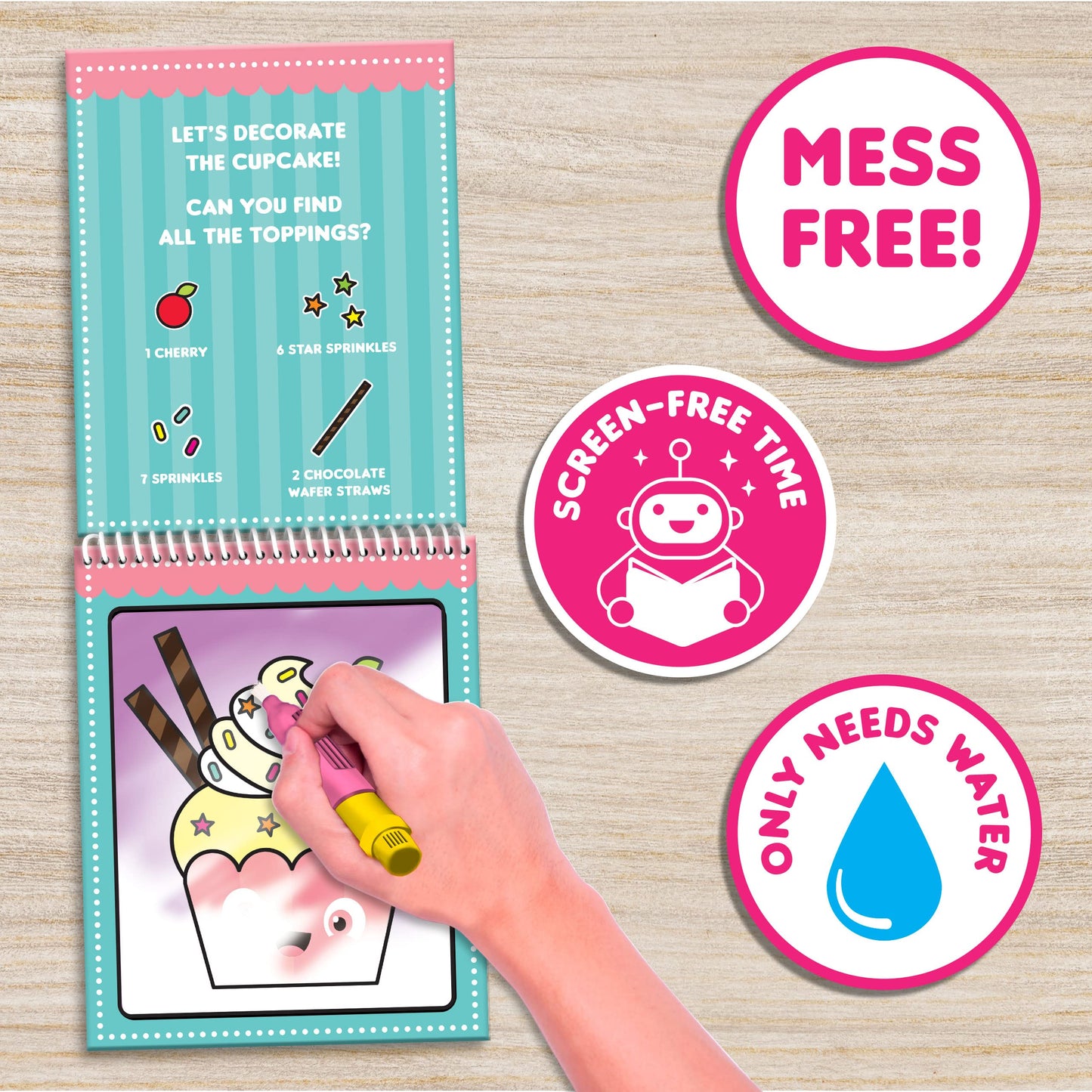 Scent Masters Water Magic 2-Pack: Cupcake & Donut Reusable Water Reveal Pads