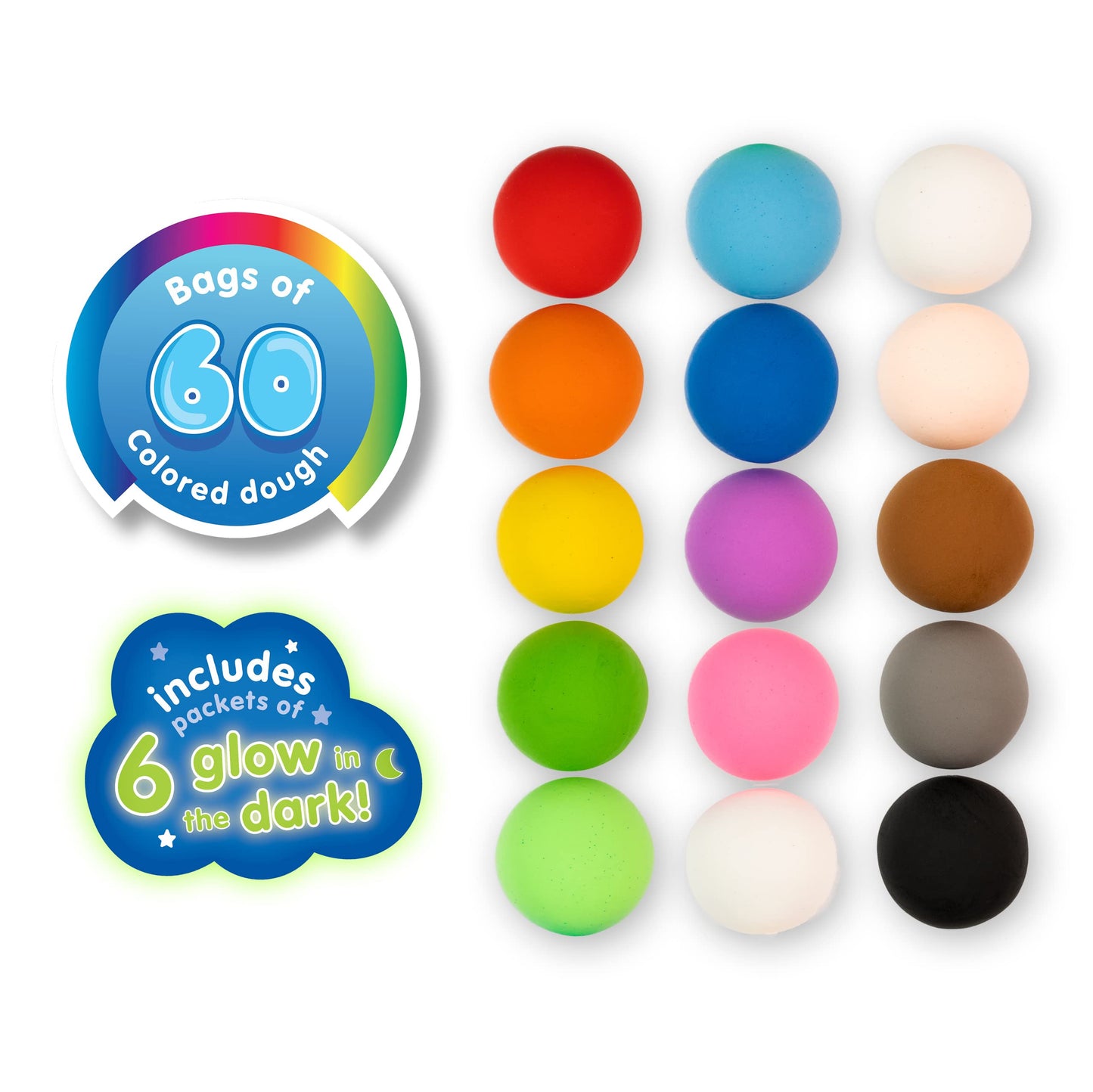 Scentco Air Dough - 60 Color Bags Ultra-Light, Non-Toxic Modeling Clay in Bucket with Tools & Tutorials