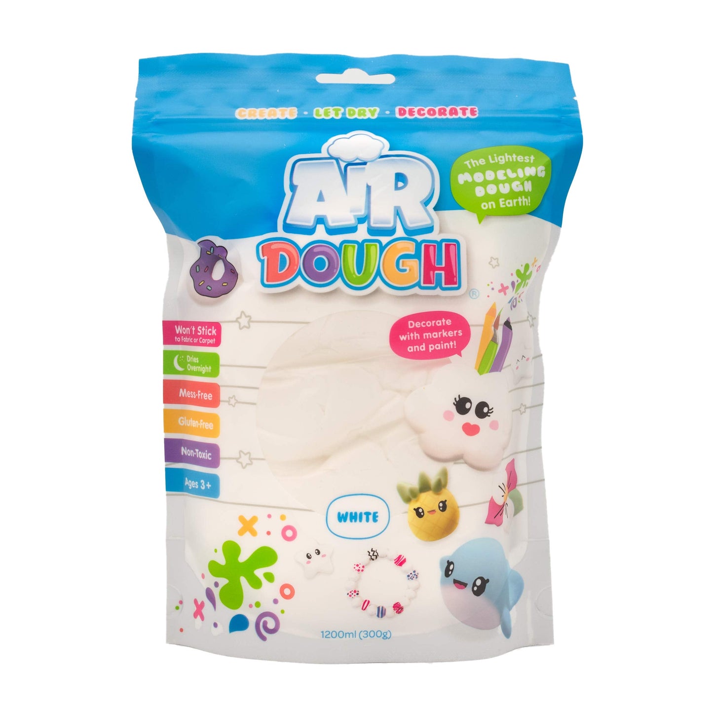 Scentco Air Dough White — Ultra-Light, Air-Dry Non-Toxic Modeling Clay + Tutorials