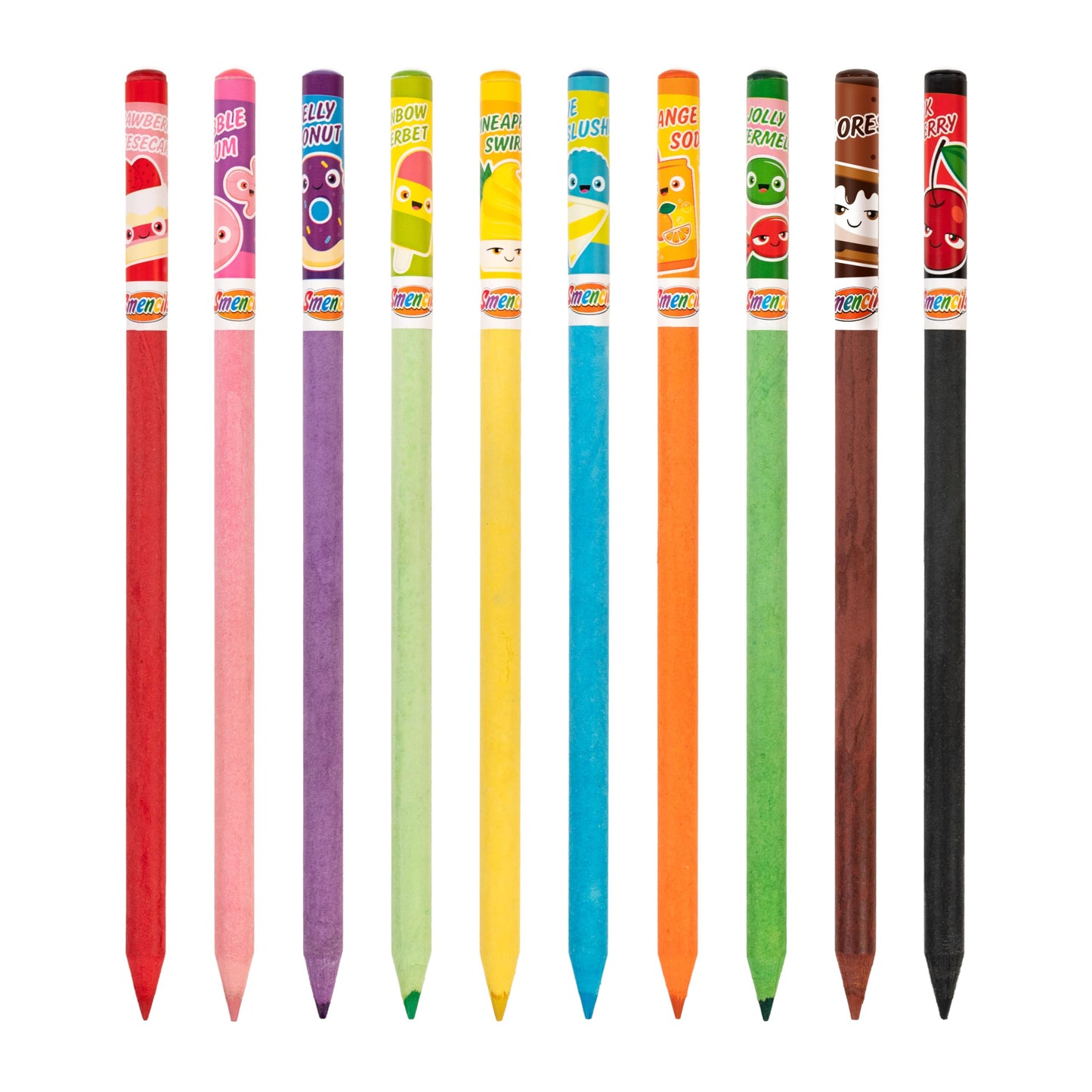 Scentco Colored Smencils (2 Pack) – Gourmet Scented Pencils Made from Recycled Newspapers, 10 Count