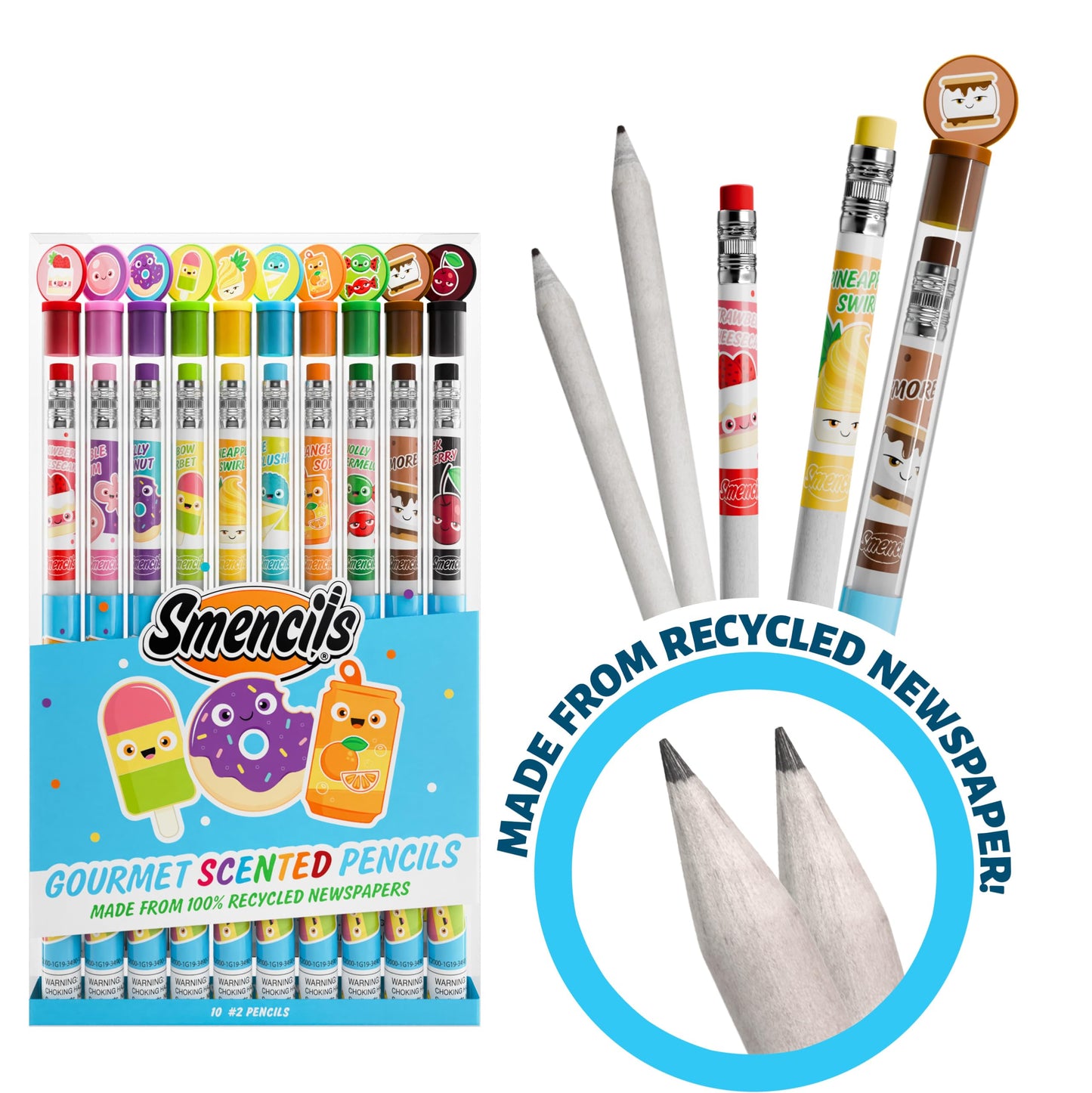 Scentco Graphite Smencils (2 Pack) – Gourmet Scented HB #2 Pencils, 20 Count
